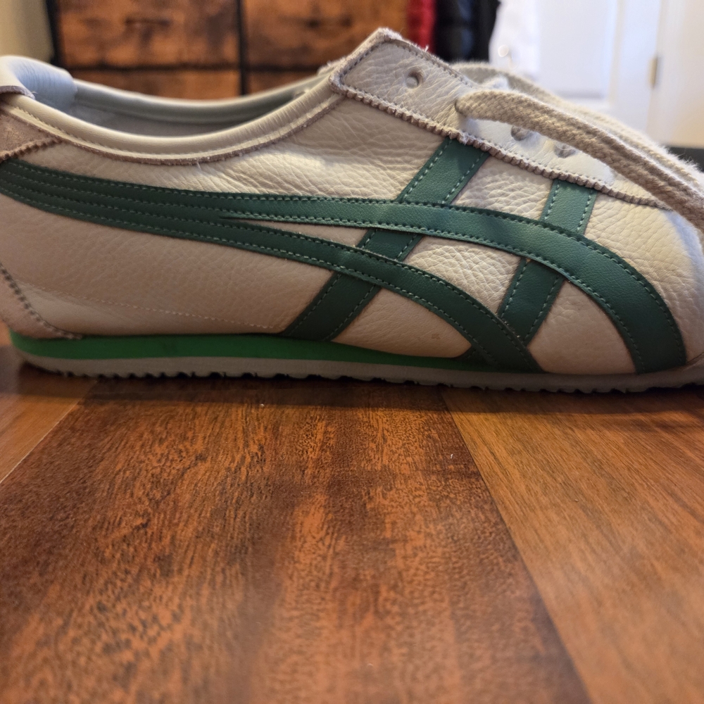 Onitsuka Tiger by Asics White and Teal Athletic Shoes
